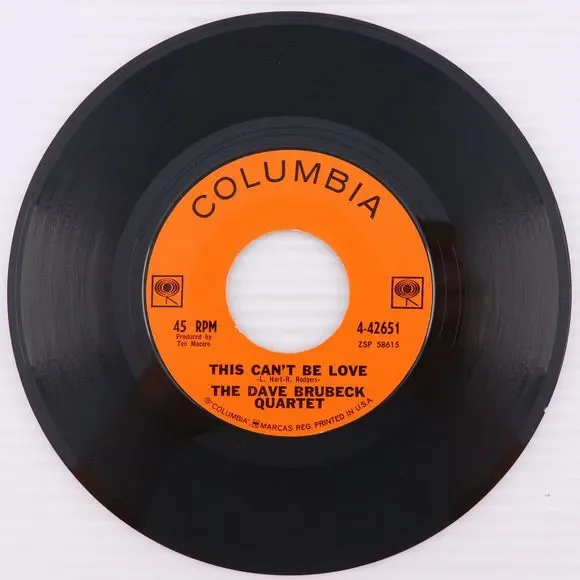 The Dave Brubeck Quartet – Bossa Nova U.S.A. 1962 45 rpm 7" Vinyl Record 4-42651 - Picture 6 of 9